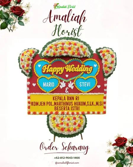 Papan Bunga Pernikahan Gedung Smesco
